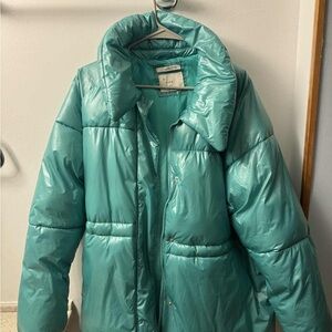 A New Day Women's Aqua Puffer Jacket